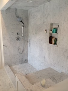 marble shower stall